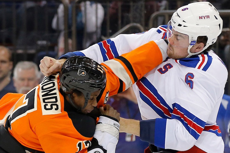 Dylan McIlrath and Wayne Simmonds