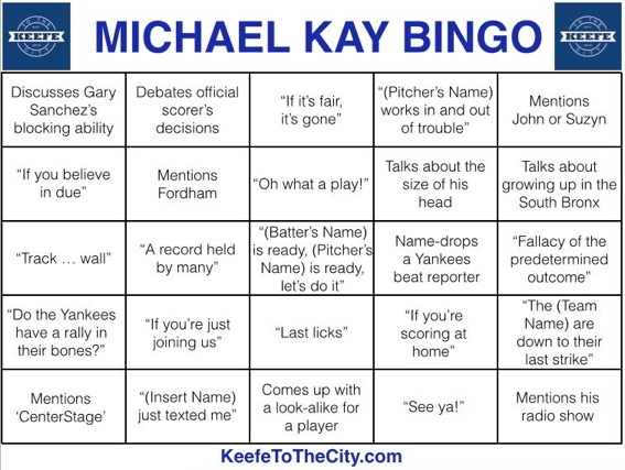 Michael Kay Bingo